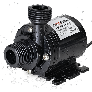 Zeddflow 12V DC 20W Submersible Dual Power Water Pump | Ultra‑Low Noise 800L/H Lift 3m | Works on Solar & 12–14V Power Supply
