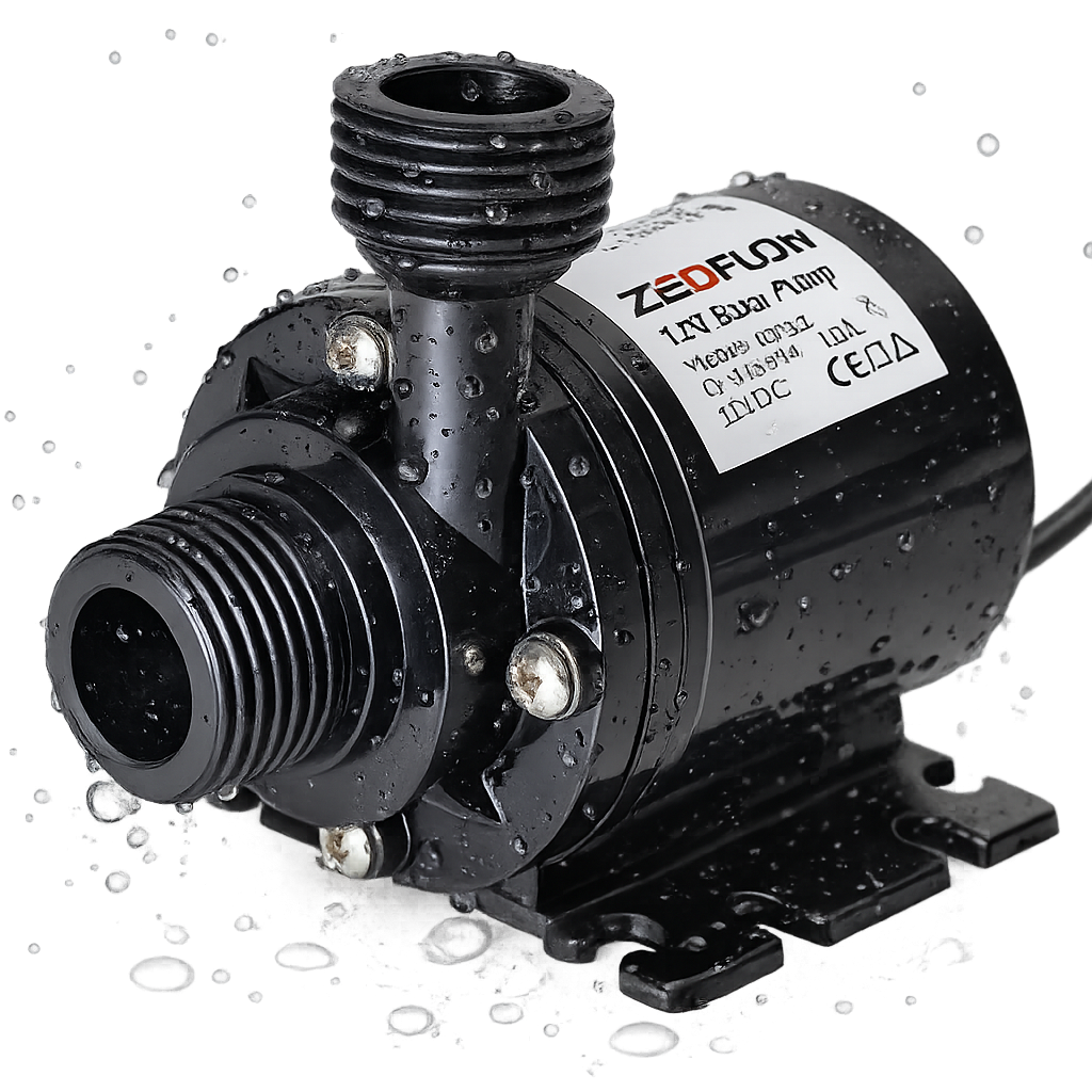 Zeddflow 12V DC 14W Submersible Dual Power Water Pump | Ultra‑Low Noise 800L/H Lift 3m | Works on Solar & 12–14V Power Supply