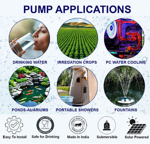 Zeddflow 12V DC 24W Submersible Dual Power Water Pump | Ultra‑Low Noise 800L/H Lift 3-4m