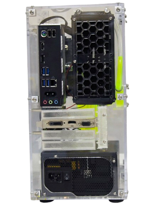 Rigloop Xtream-X Glass Mid Tower Gaming Case I Pre-Installed Water Cooling Kit I Support Micro, Mini & E-ATX