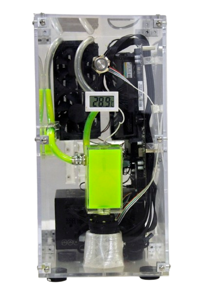 Rigloop Xtream-X Glass Mid Tower Gaming Case I Pre-Installed Water Cooling Kit I Support Micro, Mini & E-ATX