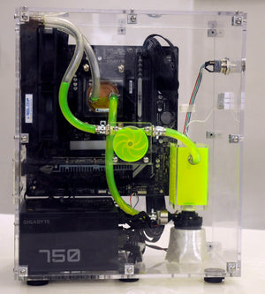 Rigloop Xtream-X Glass Mid Tower Gaming Case I Pre-Installed Water Cooling Kit I Support Micro, Mini & E-ATX