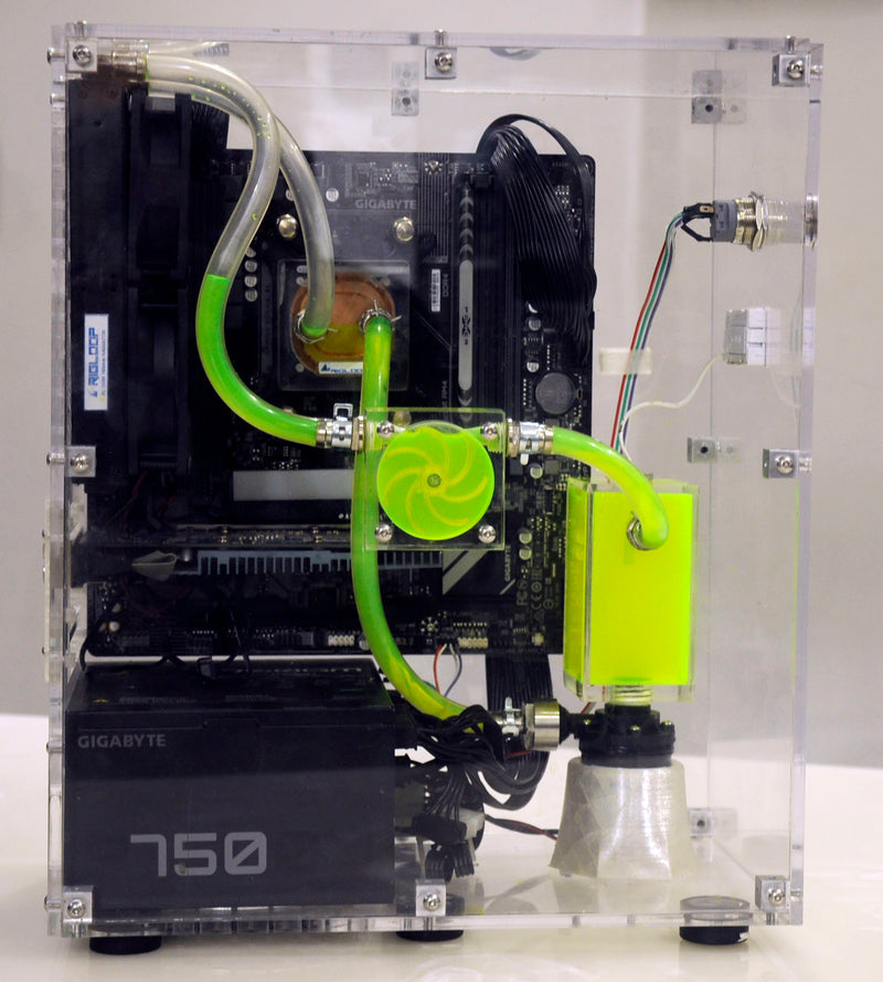 Rigloop Xtream-X Glass Mid Tower Gaming Case I Pre-Installed Water Cooling Kit I Support Micro, Mini & E-ATX