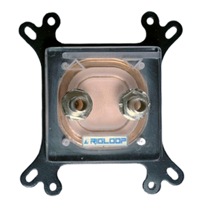 RIGLOOP 50mm Copper CPU Water Cooling Block – 3mm Thick Copper Heat Sink with Universal Fitting for Intel & AMD