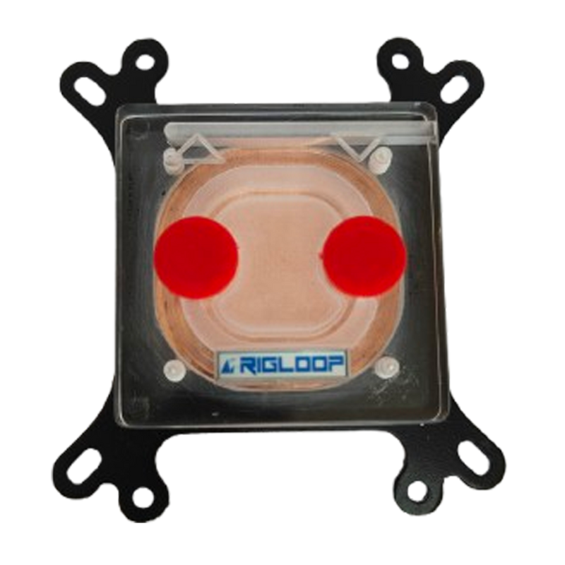 RIGLOOP 50mm Copper CPU Water Cooling Block – 3mm Thick Copper Heat Sink with Universal Fitting for Intel & AMD