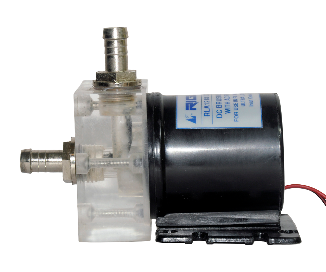 Rigloop 12V Brushless Glass Head Water Cooling Pump – Low Noise, 800L/H Flow, G1/4 Connector