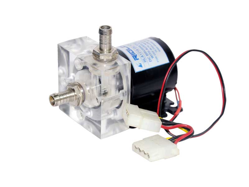 Rigloop 12V Brushless Glass Head Water Cooling Pump – Low Noise, 800L/H Flow, G1/4 Connector