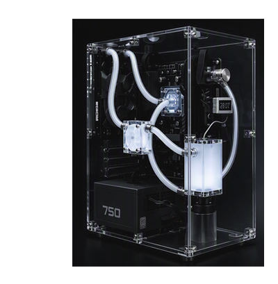Rigloop-Xtreme-X glass gaming case with pre fitted liquid cooling kit made in India